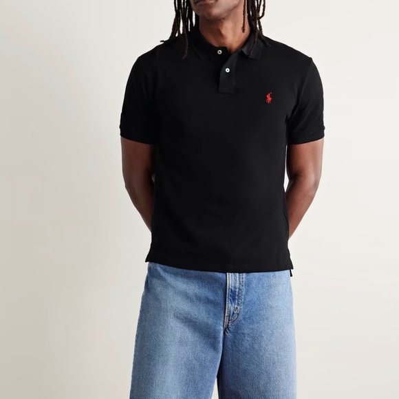 Polo Ralph Lauren Men's Cotton Polo Shirt Classic Fit Black Size XL - Picture 1 of 12